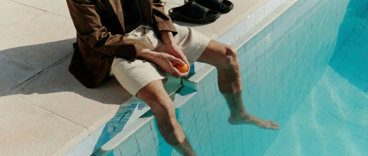 Bermuda de Lino Color Arena Hombre – Quiet Luxury